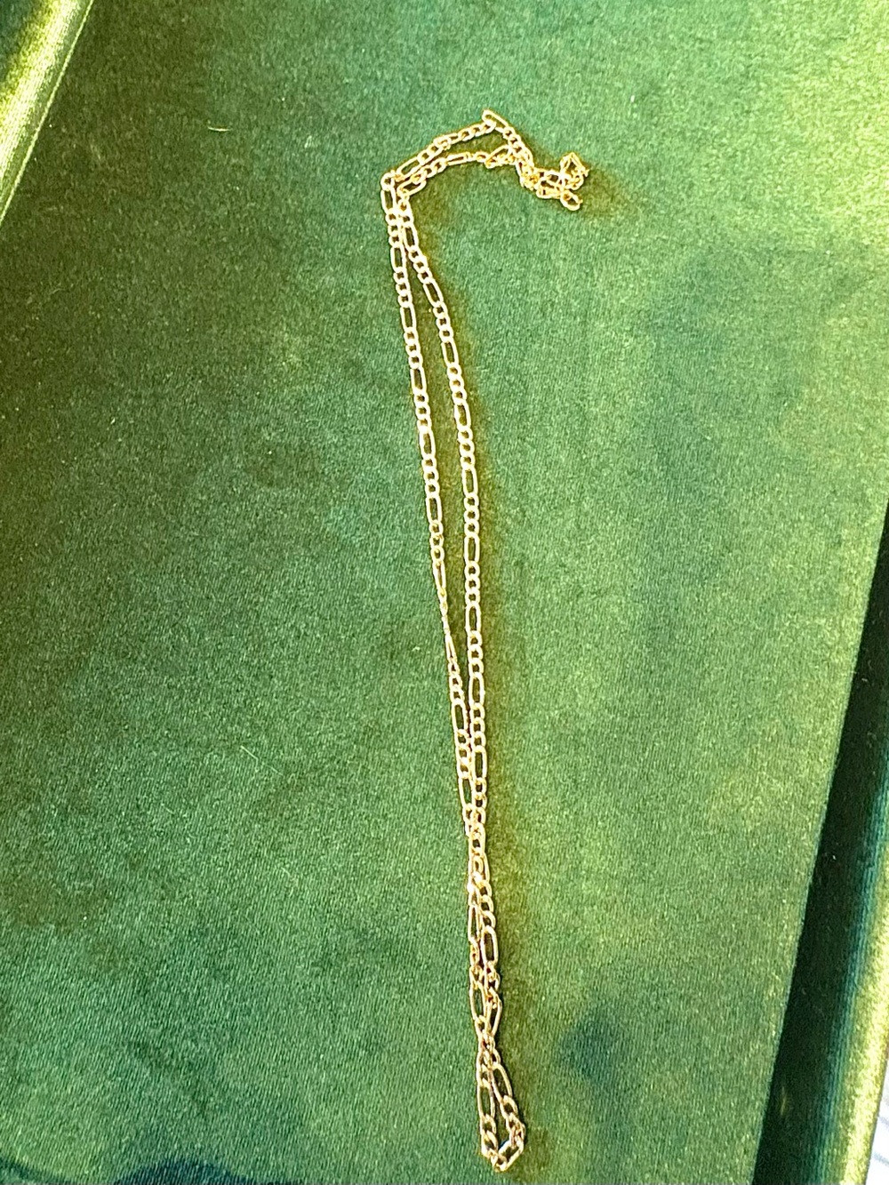 Vintage 10k Italian Gold Figaro Chain Necklace - 20inch